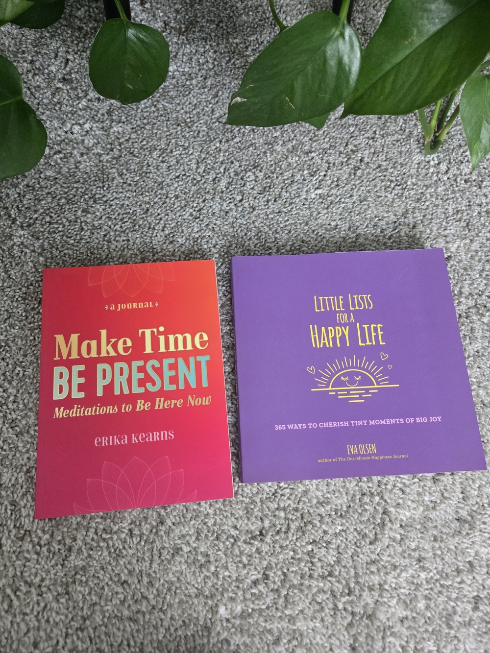 Make Time Be Present + Little Lists for a Happy Life - Red & Purple Journal Set